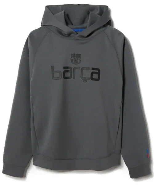 Barca Wordmark Logo Gray Hoodie
