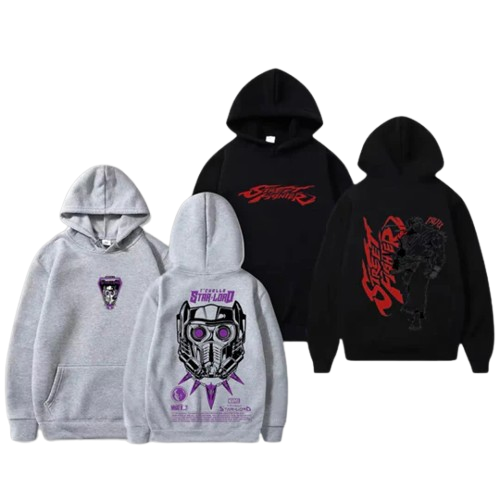 Digital Printed Black & White Hoodies 2 Pack Offer